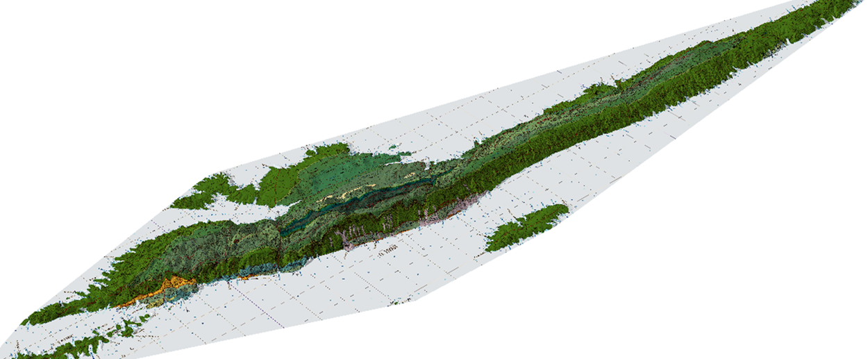 3D prikaz geološke karte otoka Hvara.