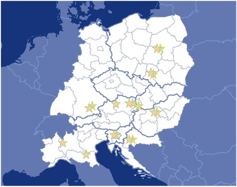 karta projektnih partnera proline Geografski položaj partnera